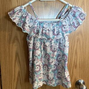 George unicorn frilly top L 10-12